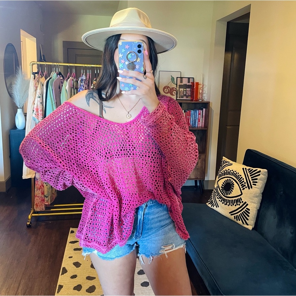 Free People Napa Oversized Long Sleeve Knit Top - Picture 12 of 13
